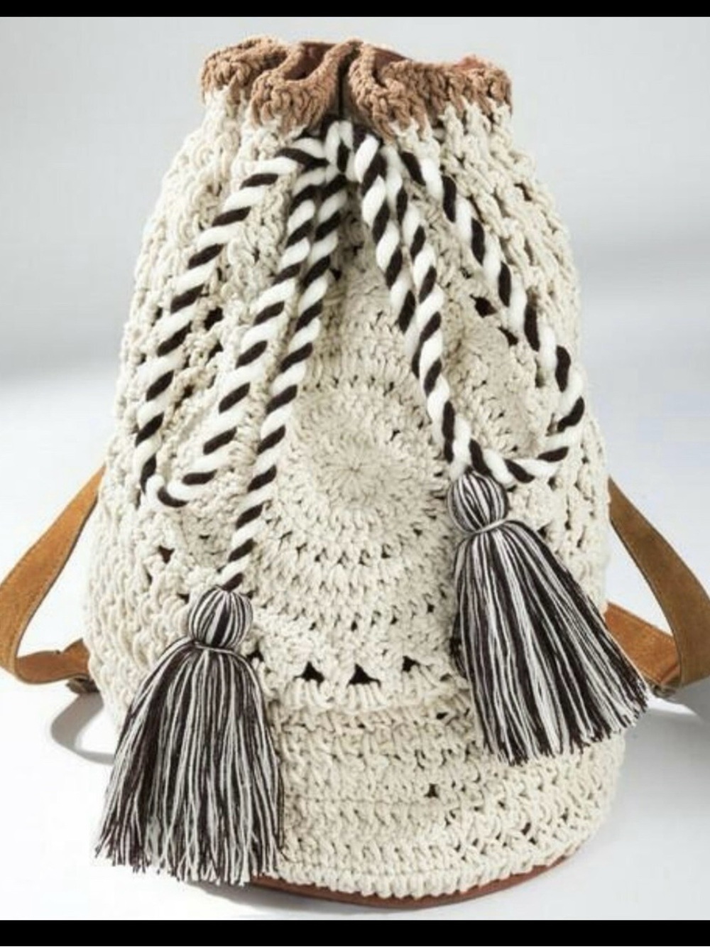 Macchia Di Ruggine Tassel Backpack Purse